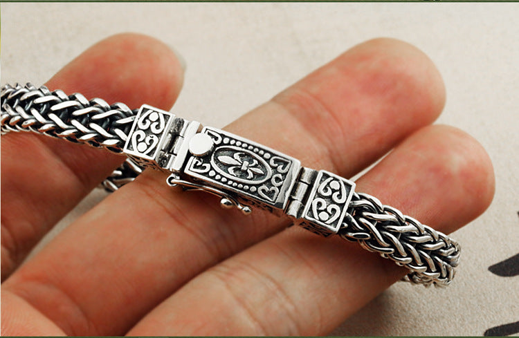 925 Silver Bracelet Men's Vintage Thai Silver Original bracelet - Minihomy