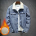 Mens Blue Padded Casual College Jacket - Minihomy