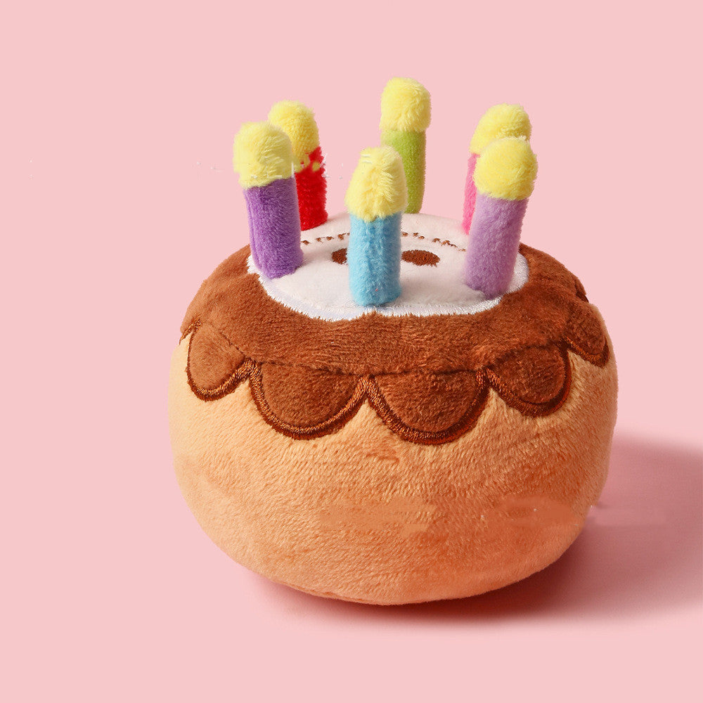 Pet Plush Toy Pet Birthday Candle Cake - Minihomy