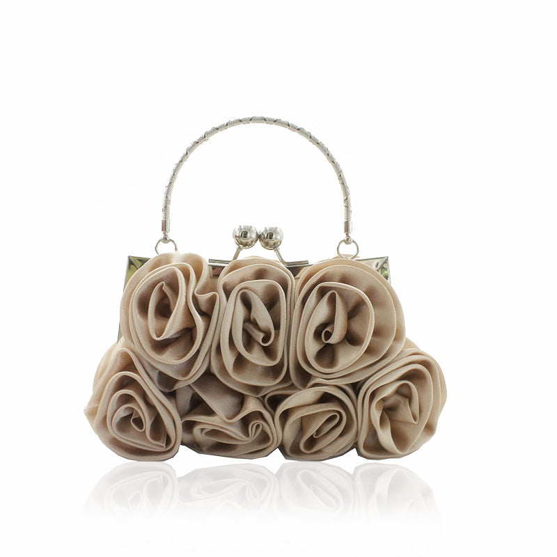 Handbag Women's Tote Bag Rose Flower Pattern Clutch Bags for Women