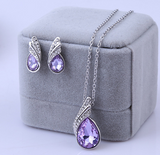 Crystal Zircon Necklace Set Combination