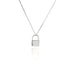 Small lock 925 silver sterling silver 18k gold necklace