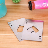 Stainless Steel Poker Card Bottle Opener