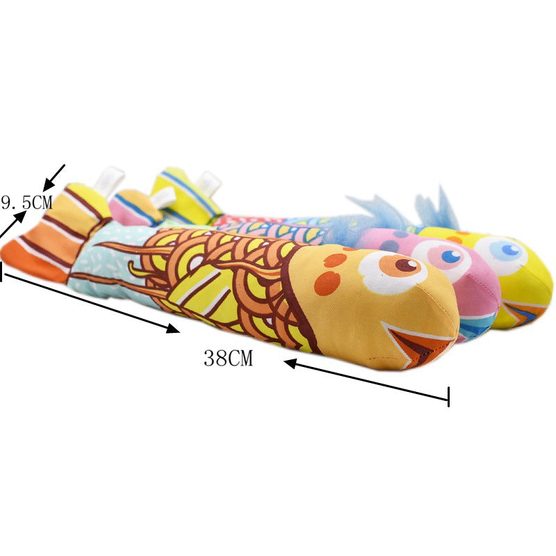 Cat Toy Catnip Toys Fish-shaped Cat Ring Paper Sounding Toys