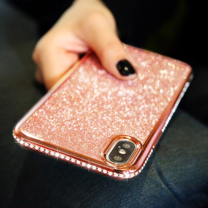 Diamond case for mobile phone