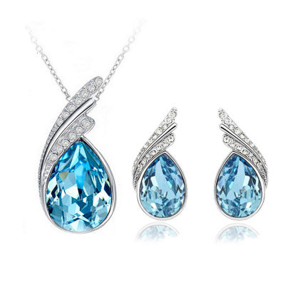 Crystal Zircon Necklace Set Combination