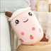 Milk Tea Cup Plush Toy Fruit Pillow Strawberry Matcha Cup Creative Doll - Minihomy