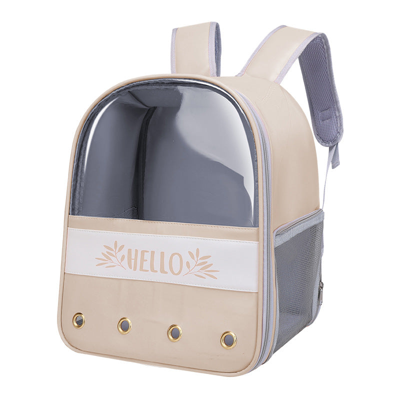 Colorblock English Macaron Backpack For Pets - Minihomy