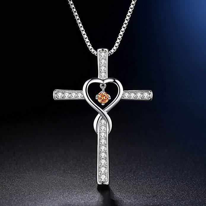 Cross Religious Belief Inlaid Zircon Pendant - Minihomy