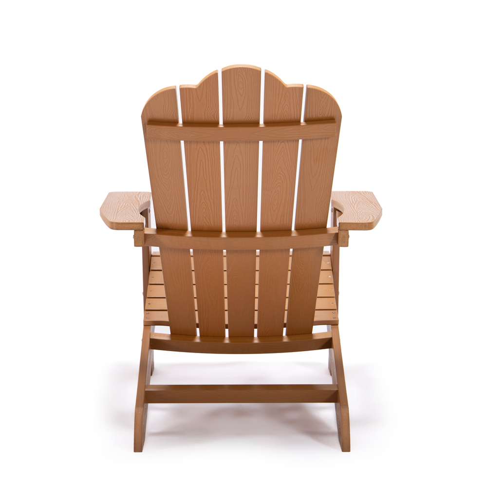 Adirondack Chair Backyard Outdoor Furniture Painted Seating With Cup Holder All-Weather And Fade-Resistant - Minihomy