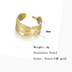 French Female Romantic Feather Opening Adjustment Ring Titanium Steel 14K Gold Color Preservation Leaf Leaf Ring - Minihomy