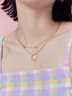 Double layered necklace women