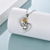 Sterling Silver Sunflower Panda Bear Jewelry for Women Gifts