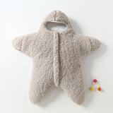 Newborn Baby Starfish Sleeping Bag - Lamb Velvet, Thick Cotton, Perfect for Winter Outings - Male and Female Babies