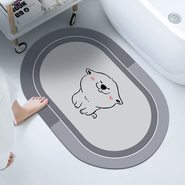 Cushion Cushion Bathroom Sliding  Door  Floor  Bathroom Foot Mat - Minihomy