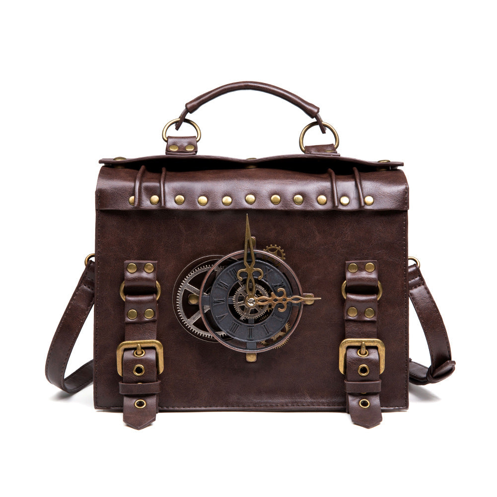 Women's Bag Steampunk Industrial Retro Style One-shoulder Diagonal Bag