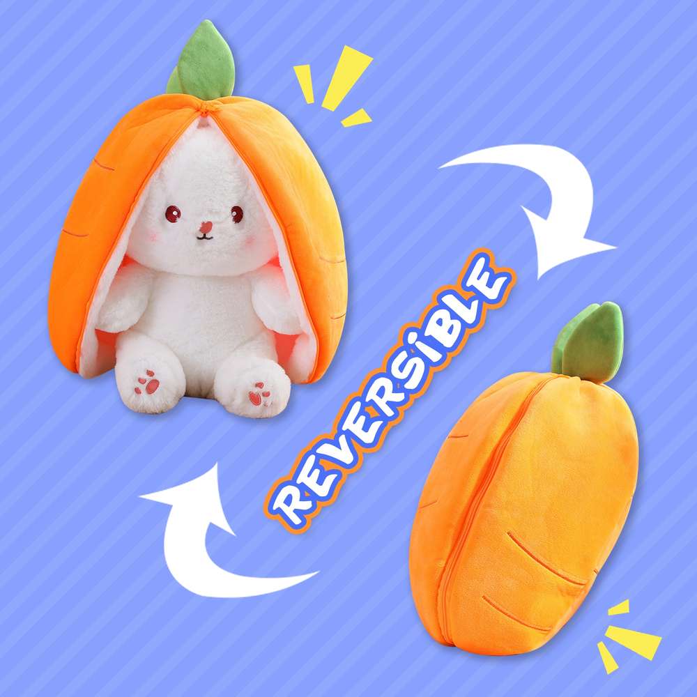 Fruit Transfigured Bunny Plush Toy Cute Carrot Strawberry Turn Into Rabbit Plush Toy - Minihomy