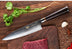 Damascus chef knife ebony round handle 8 inch kitchen knife Western chopper - Minihomy