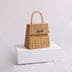 Female retro portable rattan bag - Minihomy