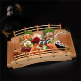 White wood sushi sashimi utensils