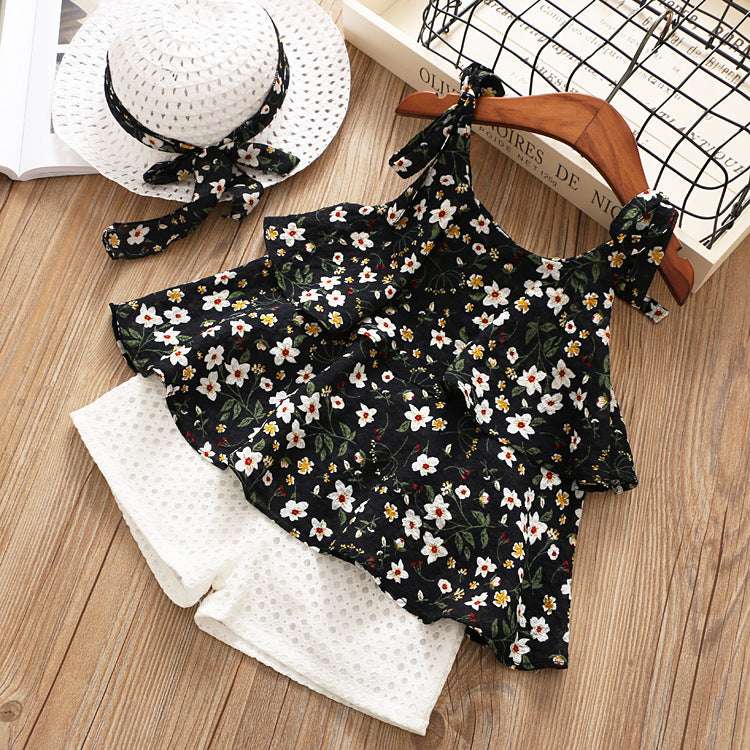 Chiffon Sling Two-piece Suit Cool Girl Suit With Hat - Minihomy