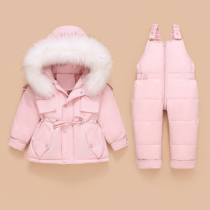 Children's down jacket suit Winter Outfit Suit Warm - Minihomy