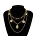 Multi-layered Necklace Medal Hip Hop Pendant Necklace