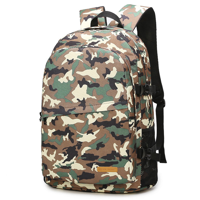 Backpack female college students camouflage bag,  leisure backpack, men's Korean travel computer package - Minihomy