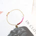 14k gold-plated gold natural ruby love pendant bracelet - Minihomy