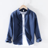 Cotton linen shirt men - Minihomy