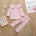 Baby Girls Solid Tracksuit Cotton Children Clothing Set - Minihomy