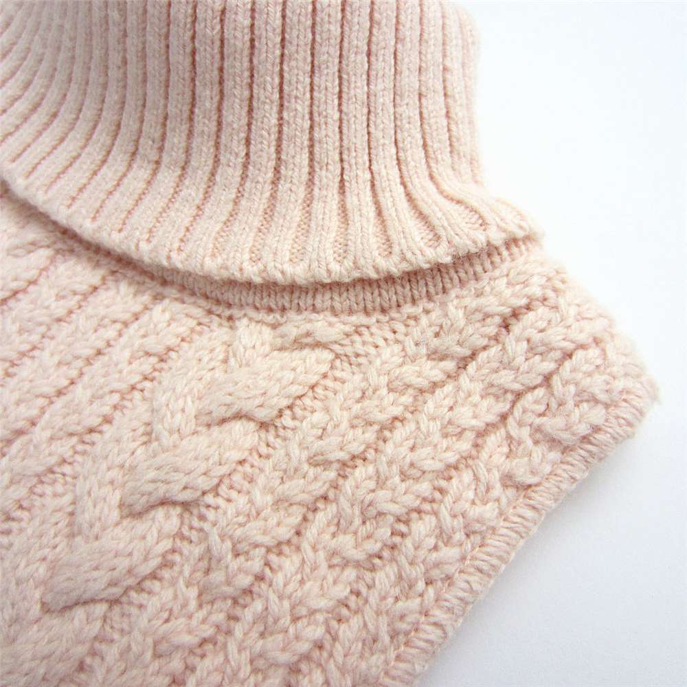 Children's Pullover Warm High-neck Knitted Scarf - Minihomy