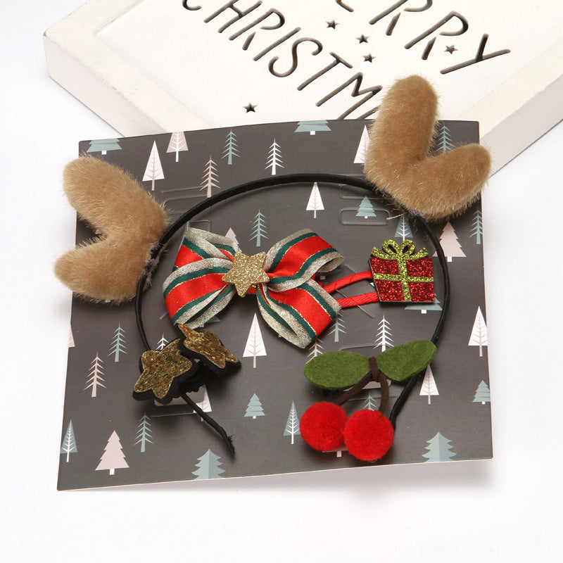 Cute Cartoon Hairpins Christmas Barrettes Hair Clips Kids Hair Ornament Christmas gift set - Minihomy