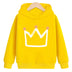 Crown hooded plus velvet sweatshirt - Minihomy