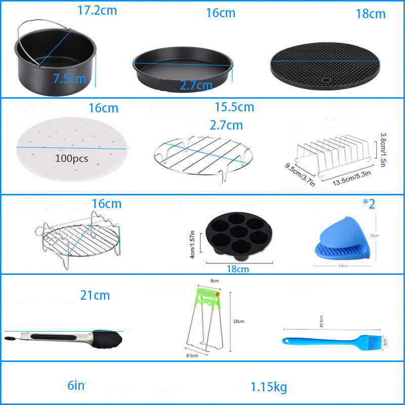 Air Fryer Accessories 8 Inch Set - Minihomy