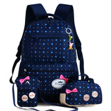 Korean children's schoolbag schoolbag, lovely girl, three pieces of 3-4-5 grade Backpack - Minihomy