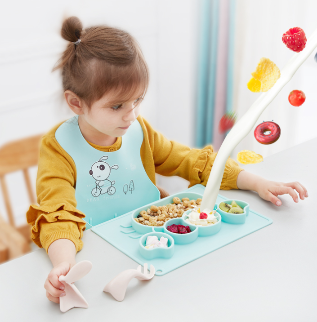 Baby Silicone Suction Cup Dishes Cartoon Learning Bowl - Minihomy