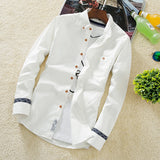 Men's slim shirt casual summer all-match Shirt