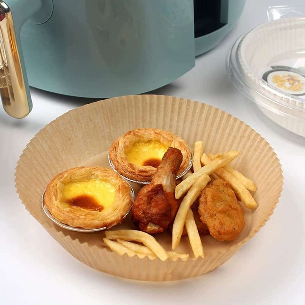 Air Fryer Paper Food Disposable Paper Liner Airfryer Kitchen Cookers Oil-proof Barbecue Plate Steamer Fryer Baking Accessories - Minihomy