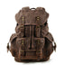 Canvas stitching leather mountaineering bag - Minihomy