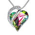 925 Sliver Heart Shaped Geometric Necklace Jewelry Women's - Minihomy