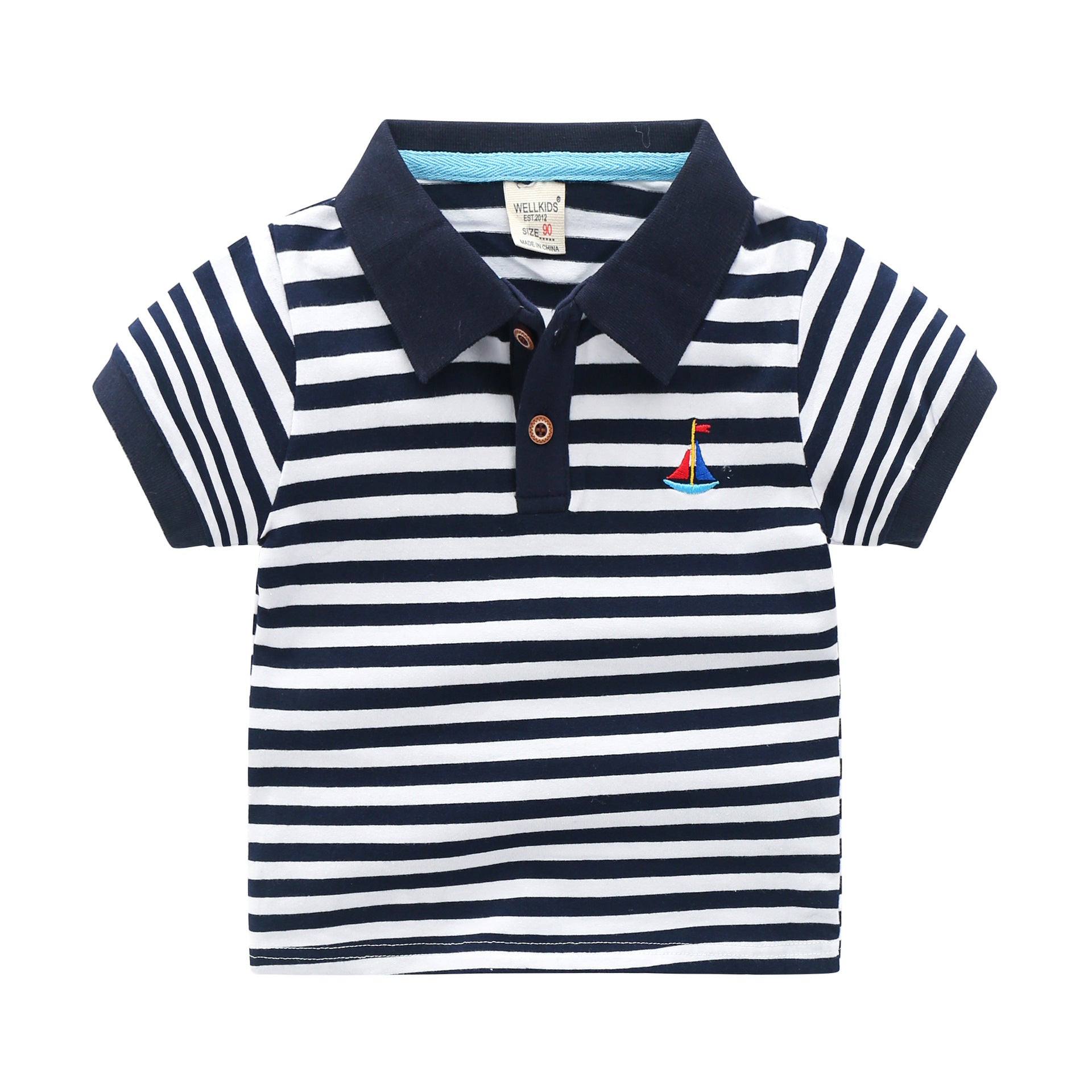 Children's Short-sleeved Polo Shirt Lapel T-shirt - Minihomy