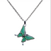 Butterfly Thermochromic Necklace O-Shaped Stainless Steel Necklace