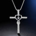 Cross Religious Belief Inlaid Zircon Pendant - Minihomy