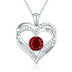 Female 925 Silver Twelve Birthstone Pendant Necklace - Minihomy