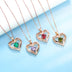 Female 925 Silver Twelve Birthstone Pendant Necklace - Minihomy