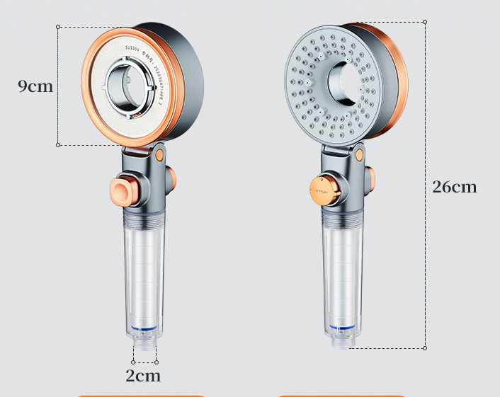 Filtered Shower With Three-speed Pressurized Water Stop - Minihomy