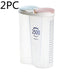 Healthy Containers Cereal Grain Dry Food Storage Tank Transparent Cover Plastic Case - Minihomy