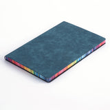 Colorful Rainbow Side A5 Leather Cover Notebook - Minihomy