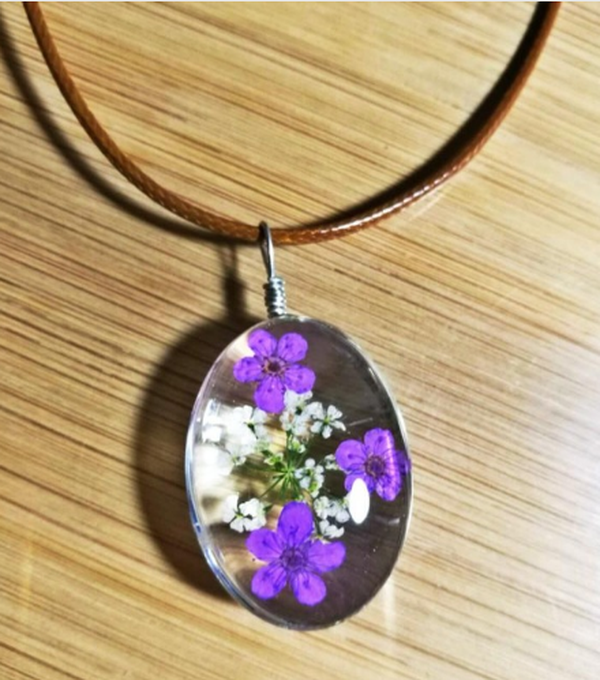 Dried Eternal Flower Specimens Necklaces - Minihomy